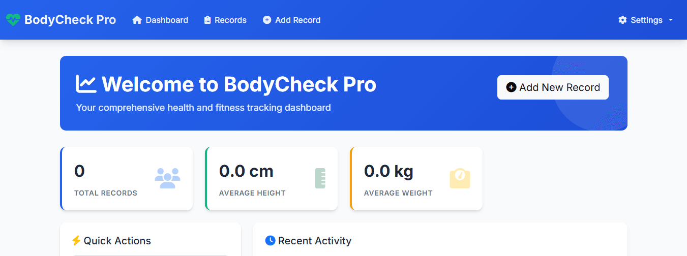 BodyCheckPro Student Health Tracker